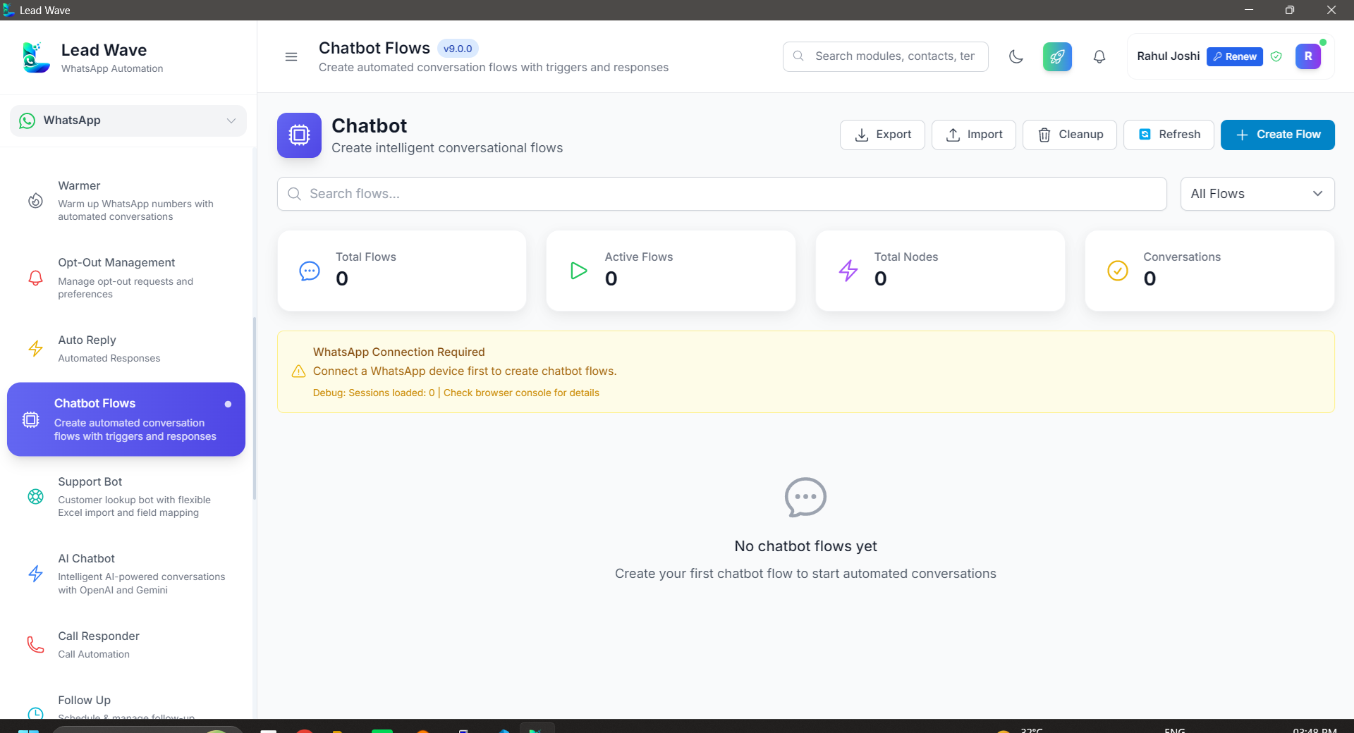 LeadWave Chatbot Builder screenshot